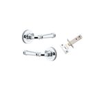 0314KIBPRIV60 - Verona Lever - Round Rose (Inbuilt Privacy) - Polished Chrome - Privacy
