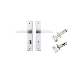 Osaka Lever - Chamfered Backplate Privacy Kit with Privacy Turn