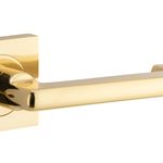 21170KIBPRIV60 - Baltimore Return Lever - Square Rose (Inbuilt Privacy) - Polished Brass - Privacy