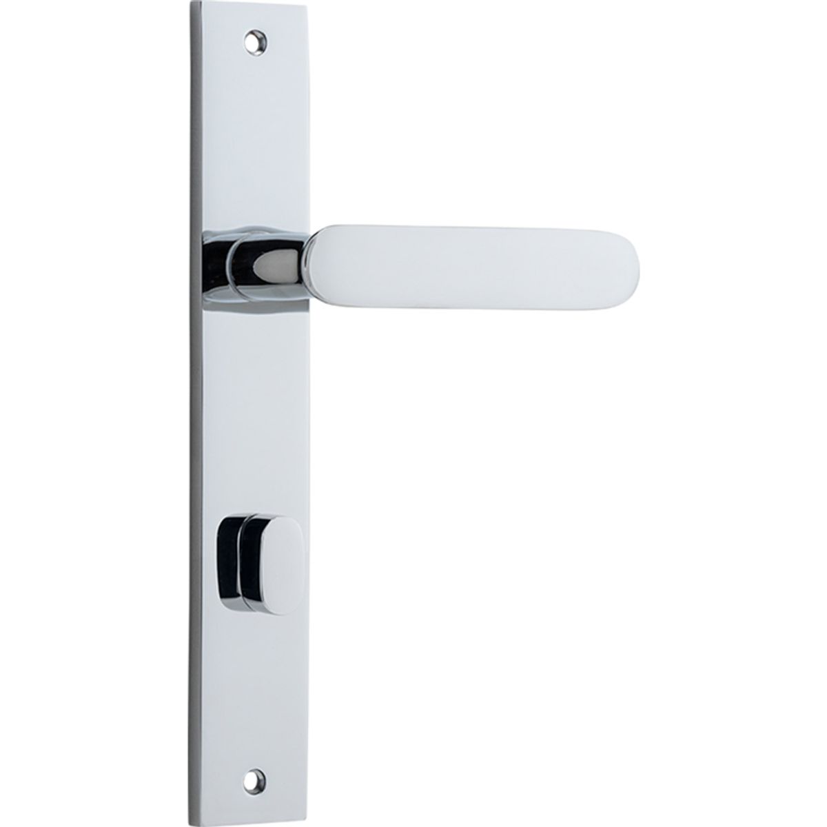 11748P85 - Bronte Lever - Rectangular Backplate - Polished Chrome - Privacy