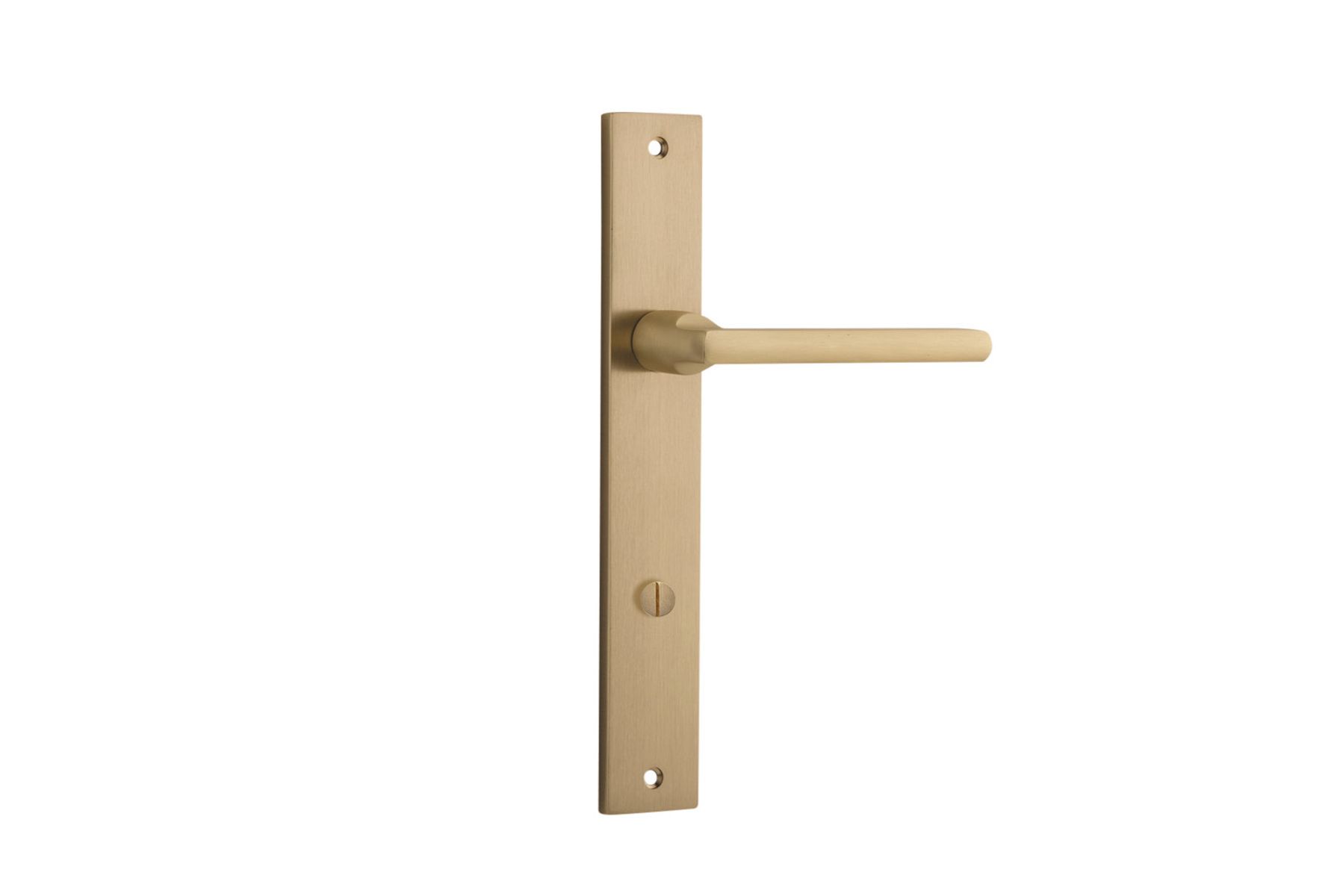 15702P85 - Baltimore Lever - Rectangular Backplate - Brushed Brass - Privacy