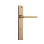 15702P85 - Baltimore Lever - Rectangular Backplate - Brushed Brass - Privacy