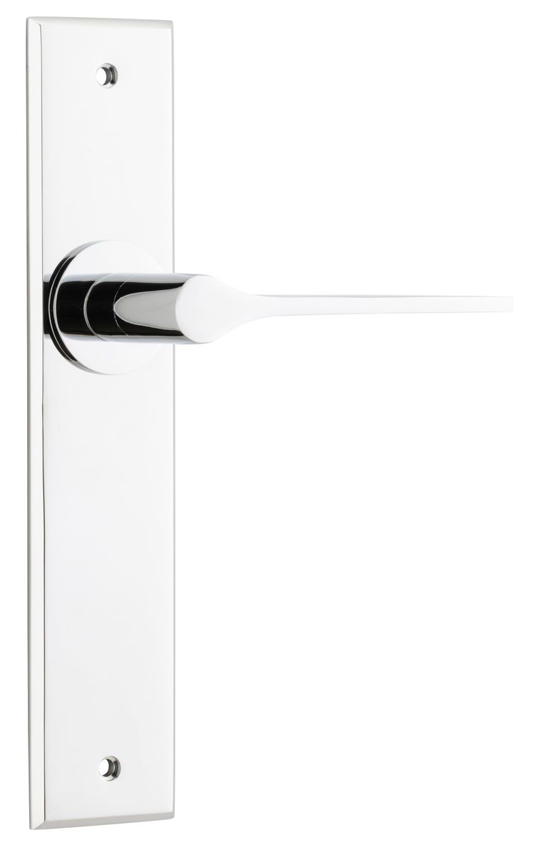 11758 - Como Lever - Chamfered Backplate - Polished Chrome - Passage