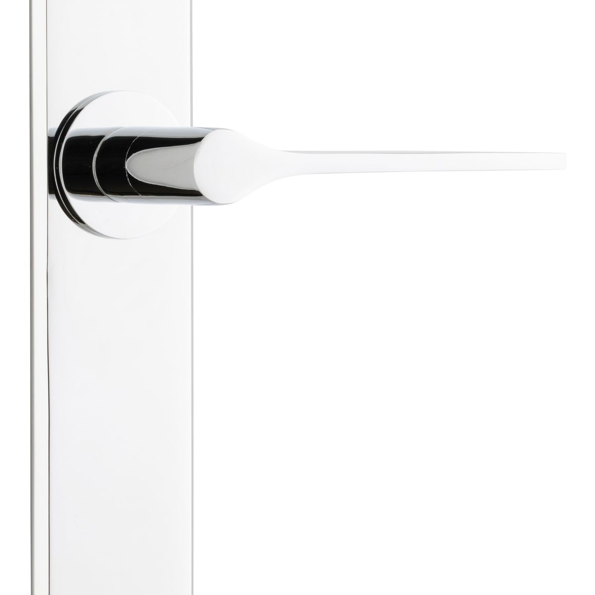 11758 - Como Lever - Chamfered Backplate - Polished Chrome - Passage
