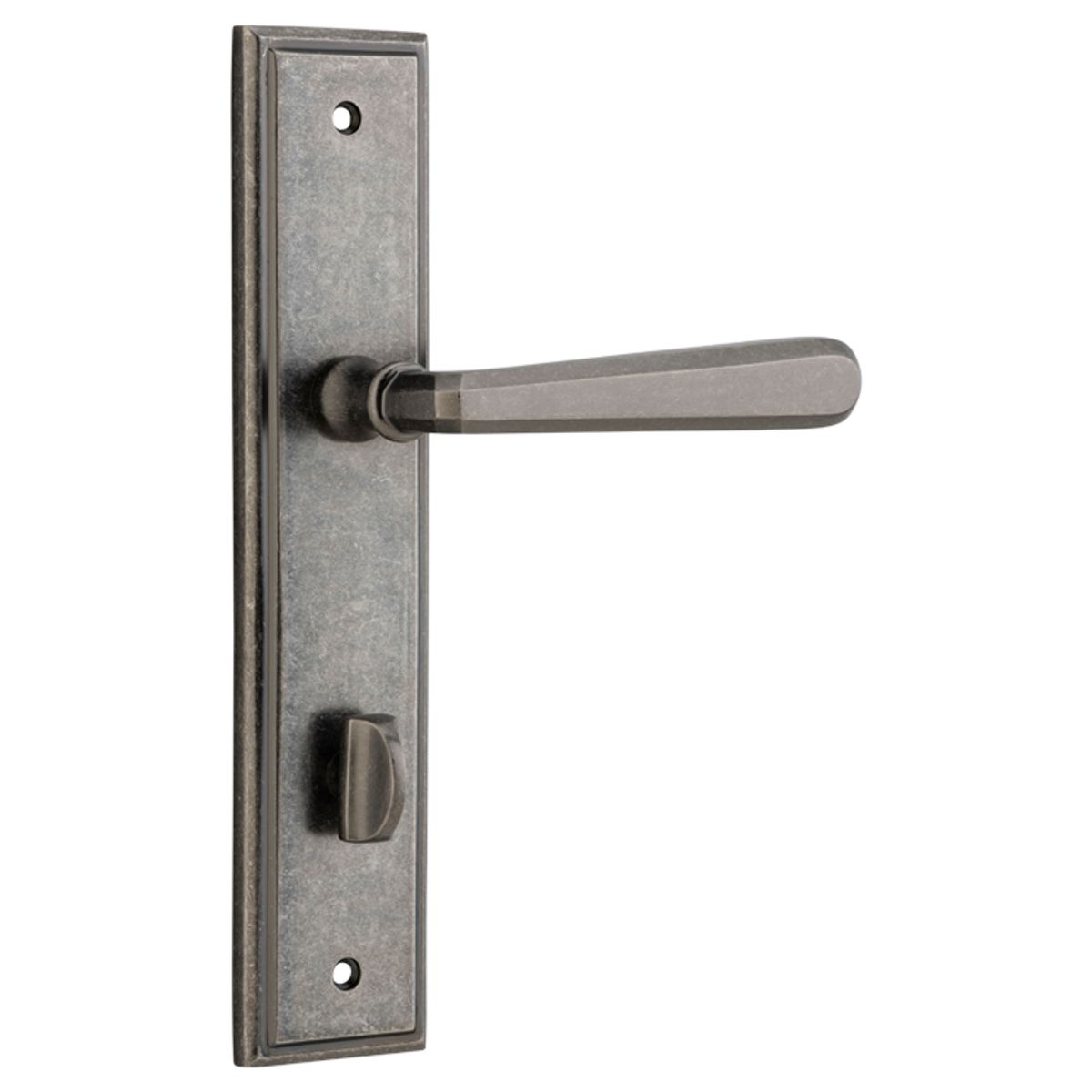 13878P85 - Copenhagen Lever - Stepped Backplate - Distressed Nickel - Privacy