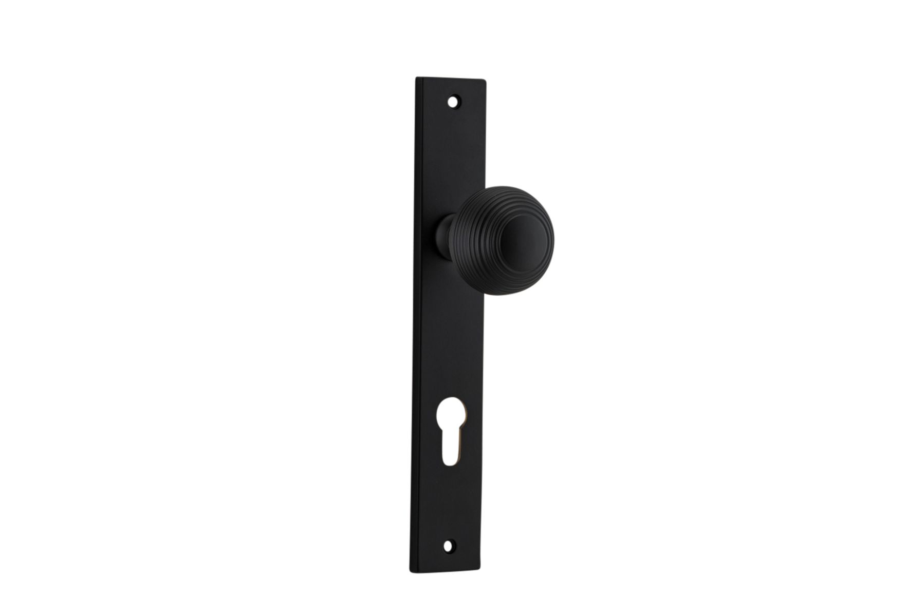 12824E85 - Guildford Knob - Rectangular Backplate - Matt Black - Entrance