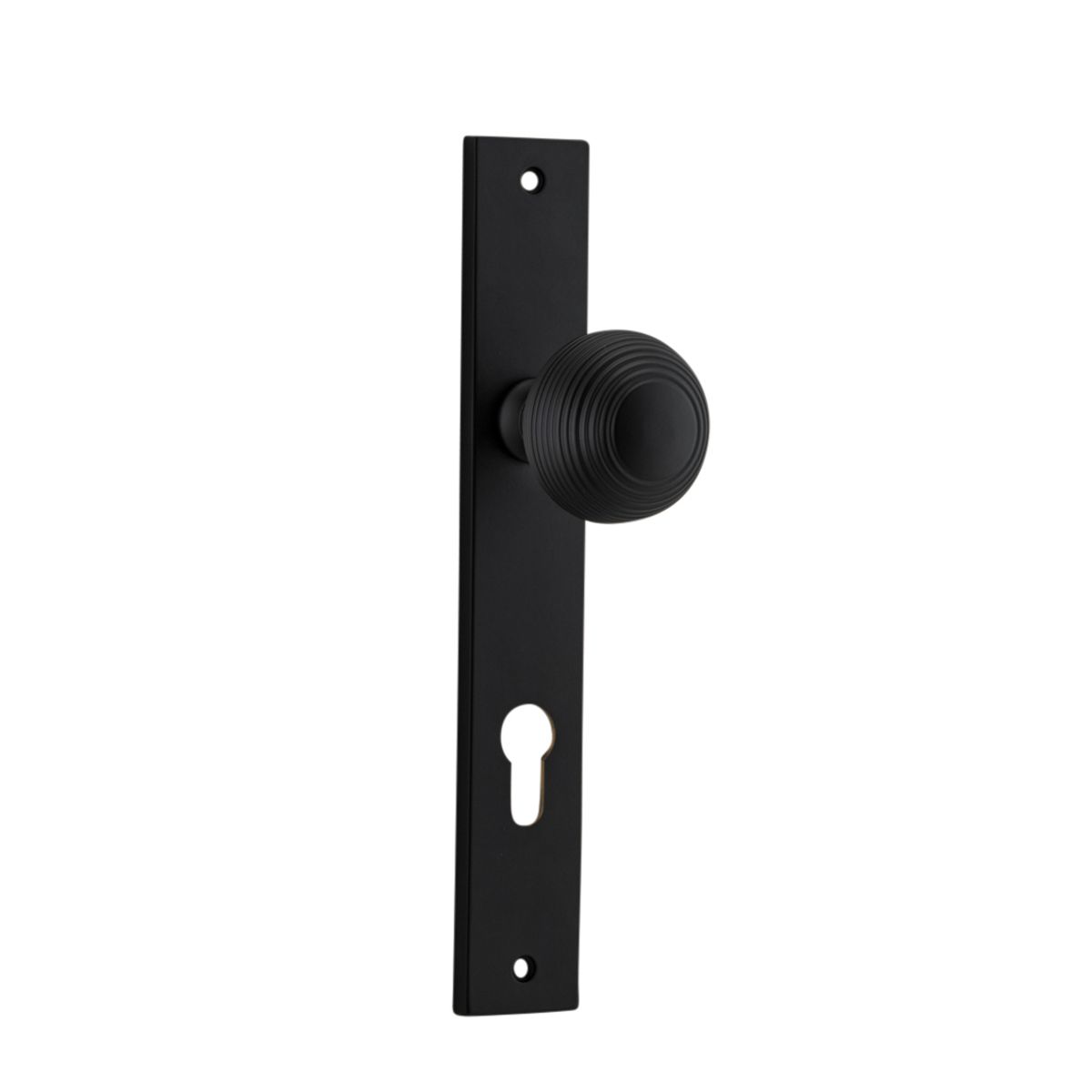 12824E85 - Guildford Knob - Rectangular Backplate - Matt Black - Entrance