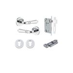 9204KENTR60KT - Sarlat Lever - Round Rose Entrance Kit with Separate High Security Lock - Polished Chrome - Entrance