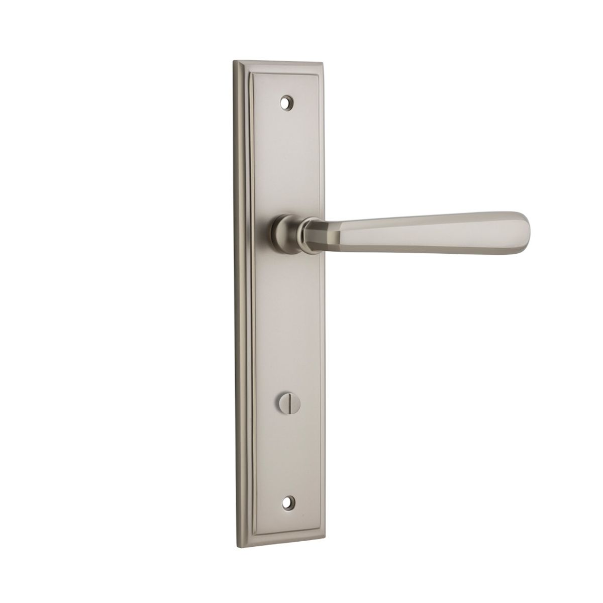 14878P85 - Copenhagen Lever - Stepped Backplate - Satin Nickel - Privacy