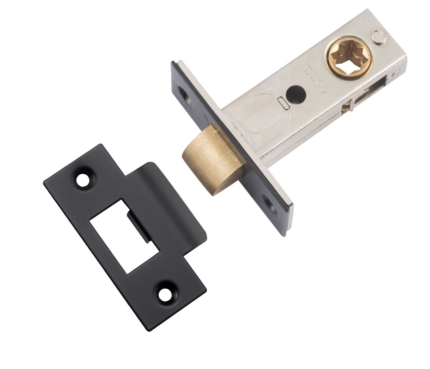 21489 - Hard Sprung Split Cam Tube Latch - 45mm Backset - Matt Black