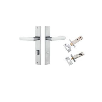 Osaka Lever - Rectangular Backplate Privacy Kit with Privacy Turn