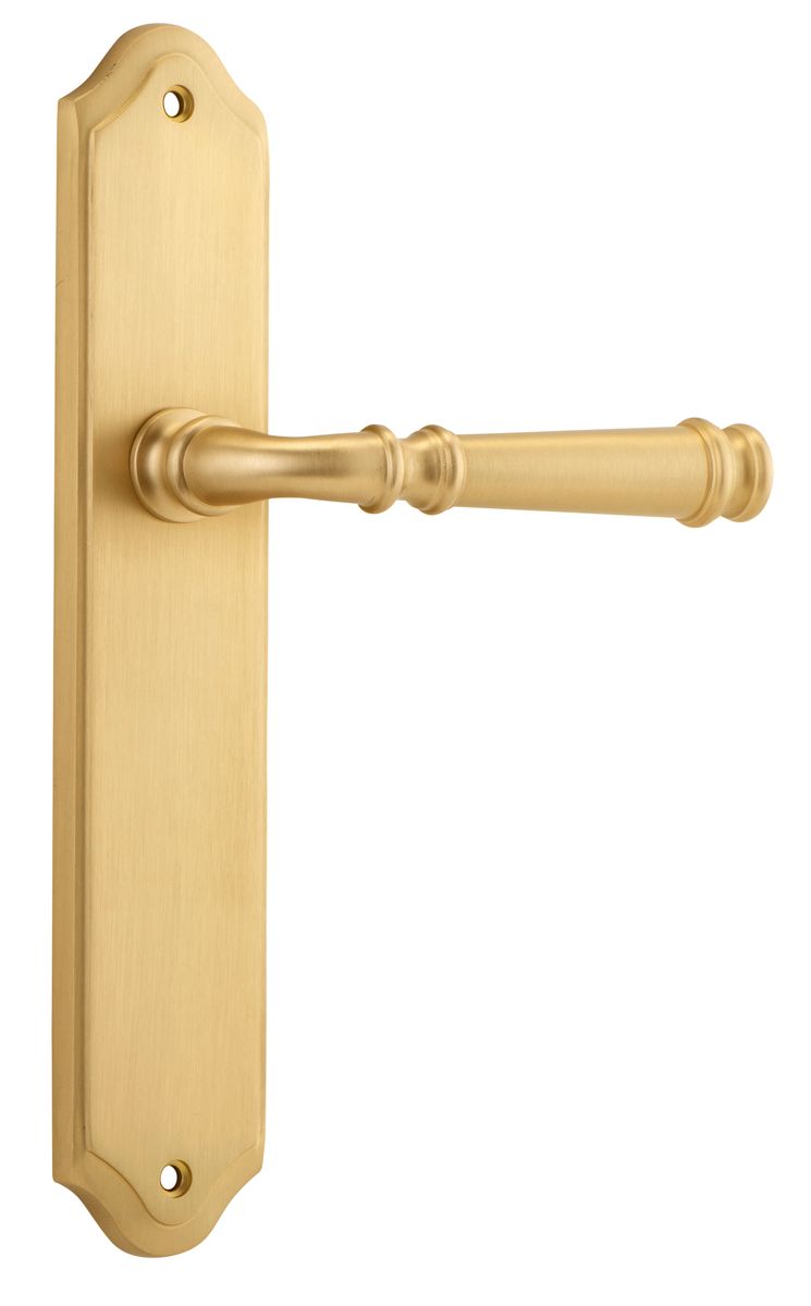 13218 - Verona Lever - Shouldered Backplate - Brushed Brass - Passage