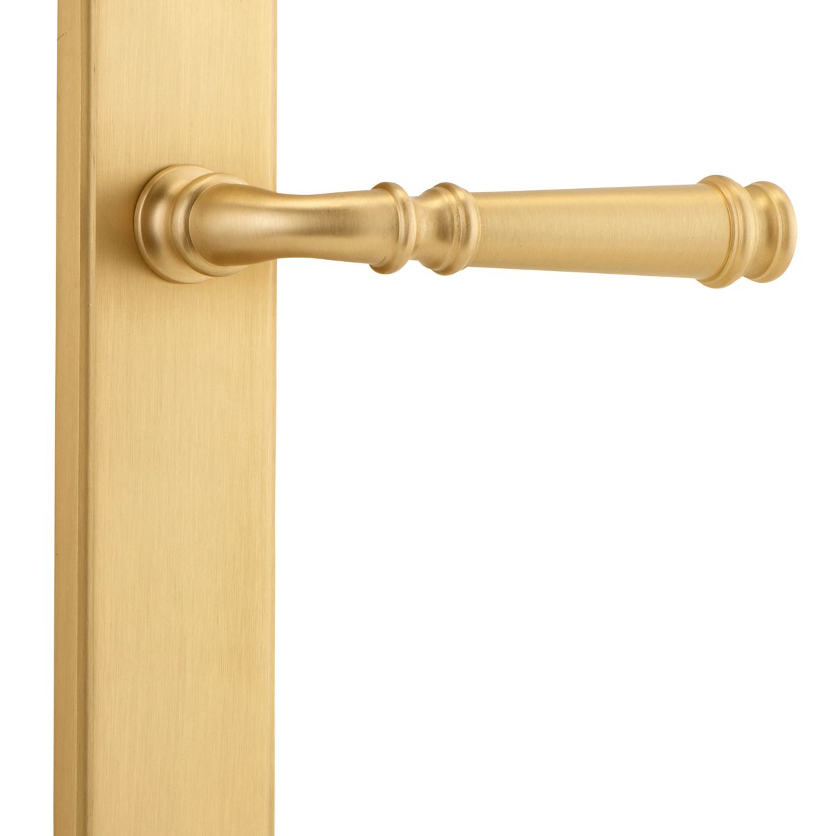 13218 - Verona Lever - Shouldered Backplate - Brushed Brass - Passage