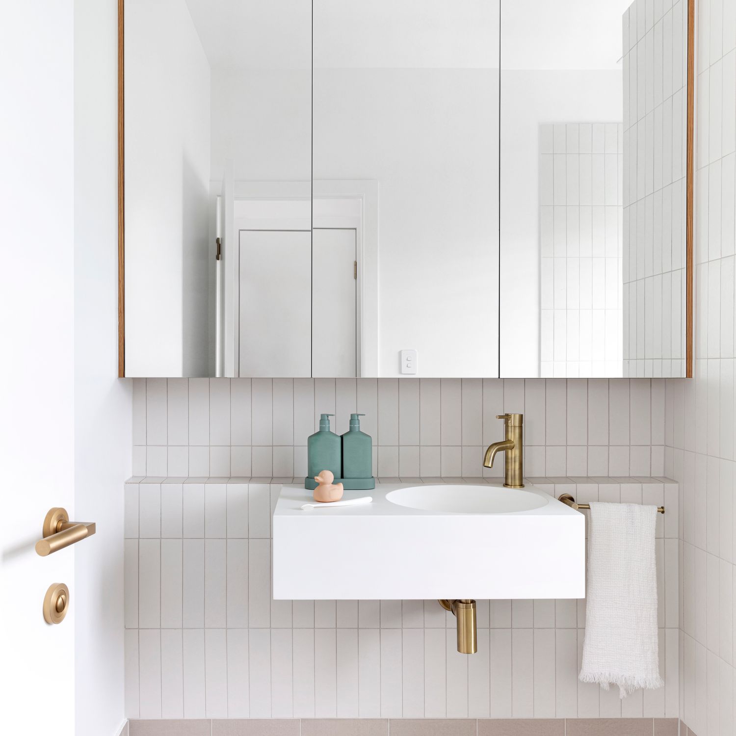 16272KPASS60 - Berlin Lever - Round Rose Passage Kit - Brushed Gold PVD - Passage