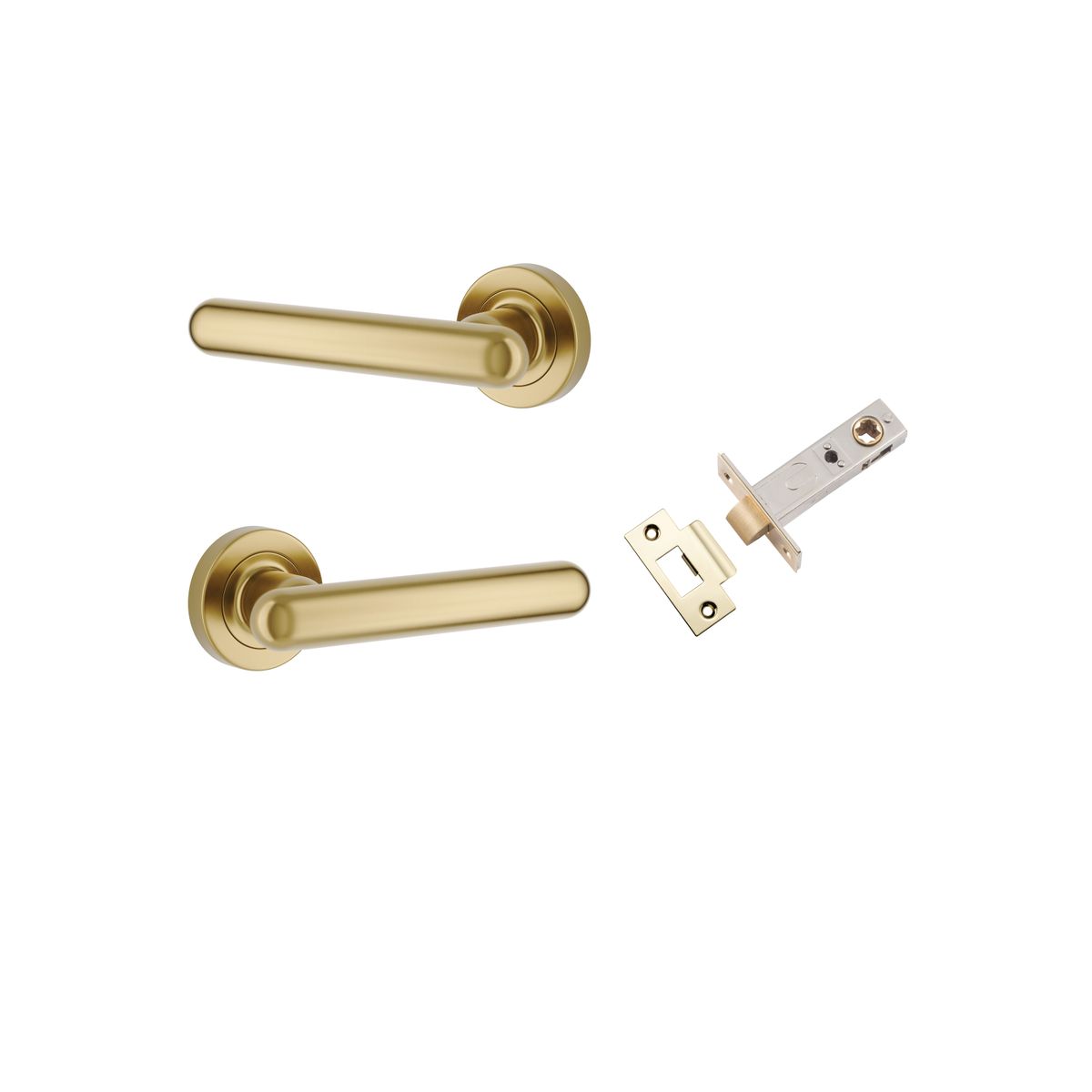 24000KPASS60 - Puerto Lever - Round Rose Passage Kit - Brushed Gold PVD - Passage