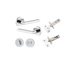 9214KPRIV60 - Baltimore Lever - Round Rose Privacy Kit with Separate Privacy Turn - Polished Chrome - Privacy