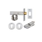 22153K60KKER - Euro Mortice Deadbolt Kit - 60mm Backset with Round Euro Escutcheon Key/Key - Brushed Chrome - Entrance