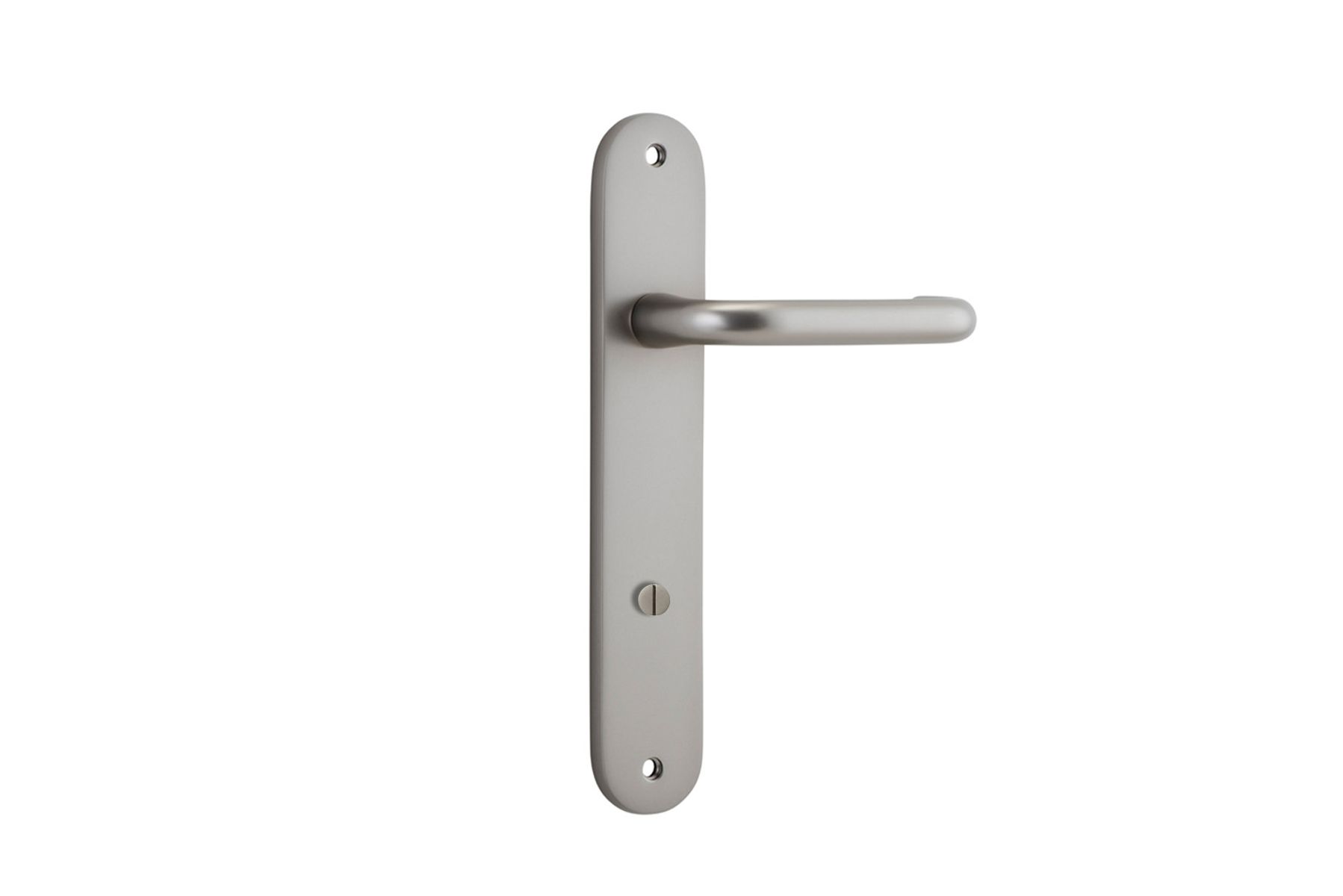 14846P85 - Oslo Lever - Oval Backplate - Satin Nickel - Privacy