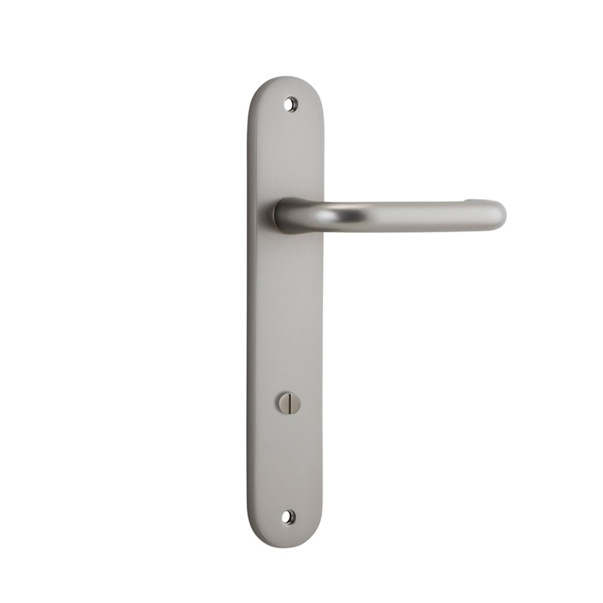 14846P85 - Oslo Lever - Oval Backplate - Satin Nickel - Privacy