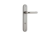 14846P85 - Oslo Lever - Oval Backplate - Satin Nickel - Privacy