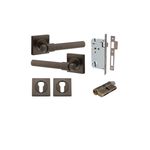 21201KENTR60KK - Helsinki Lever - Square Rose Entrance Kit with Separate High Security Lock - Signature Brass - Entrance