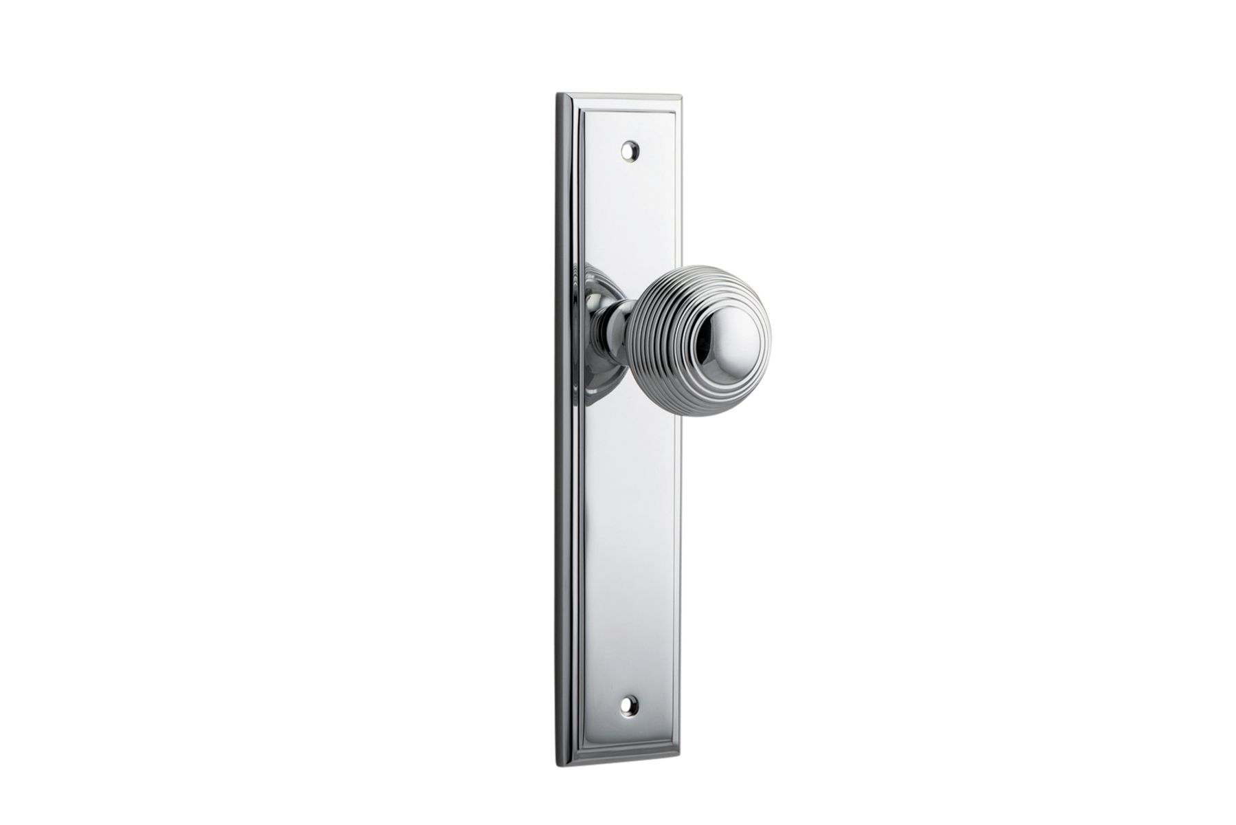 11842 - Guildford Knob - Stepped Backplate - Polished Chrome - Passage