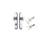11830KPRIV60 - Guildford Knob - Shouldered Backplate Privacy Kit with Privacy Turn - Polished Chrome - Privacy