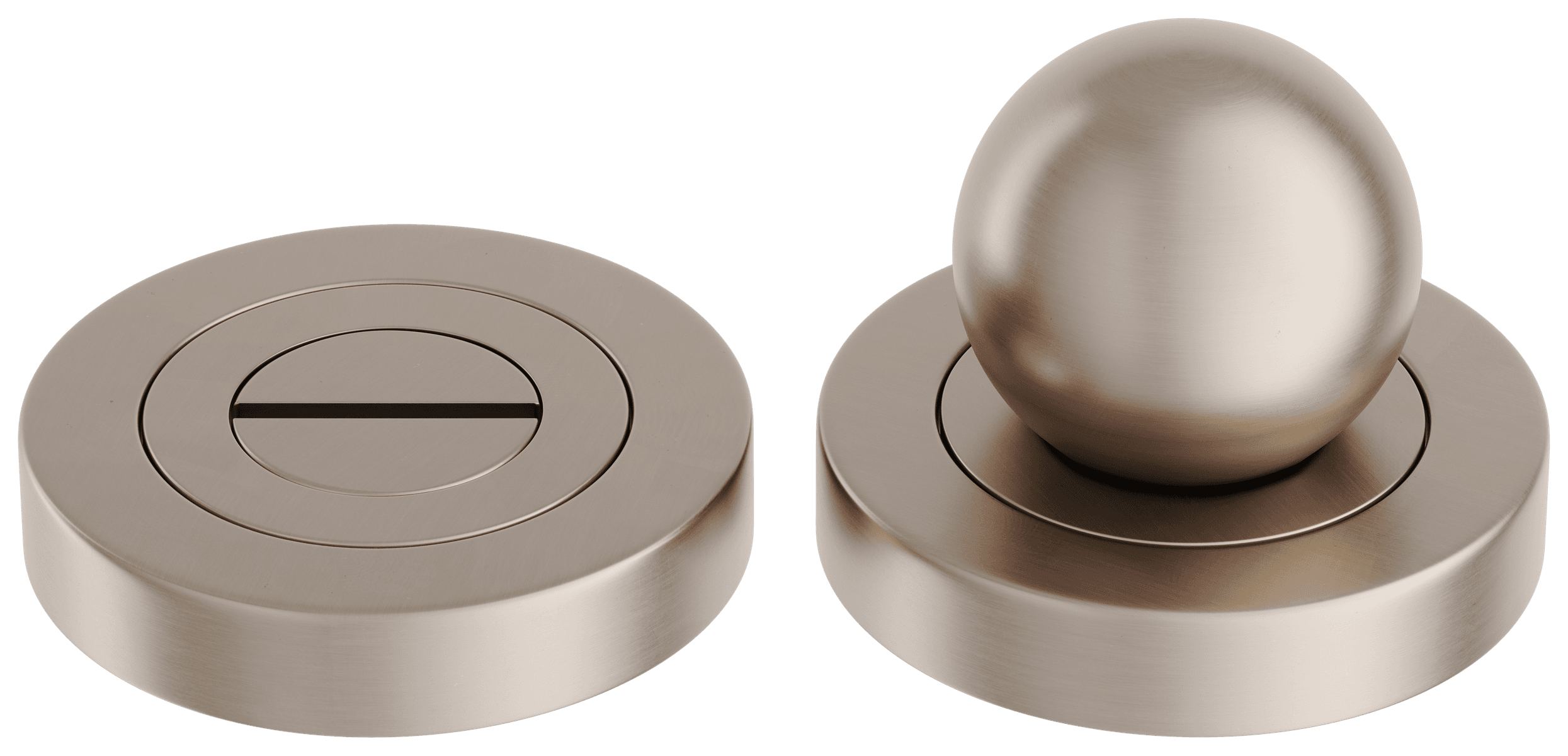 24145 - Puerto Privacy Turn - Round - Satin Nickel