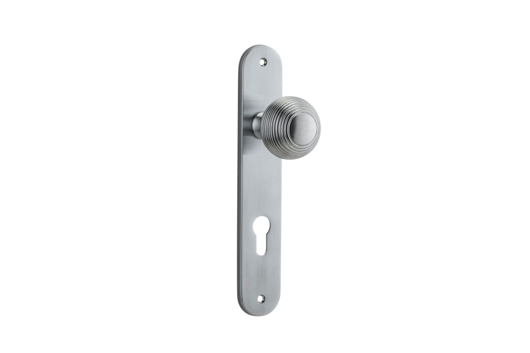 12336E85 - Guildford Knob - Oval Backplate - Brushed Chrome - Entrance