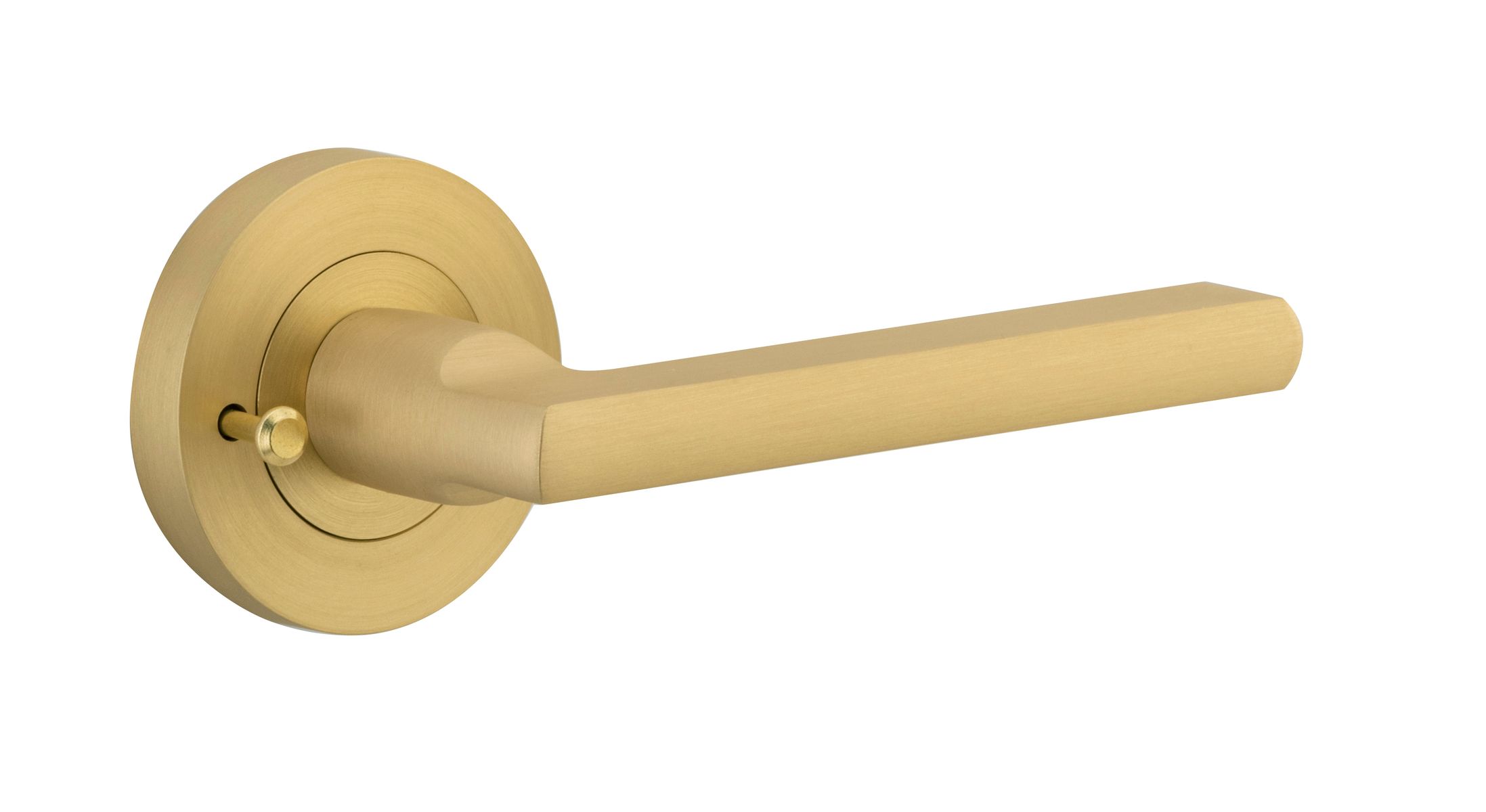 16274KIBPRIV60 - Baltimore Lever - Round Rose (Inbuilt Privacy) - Brushed Gold PVD - Privacy
