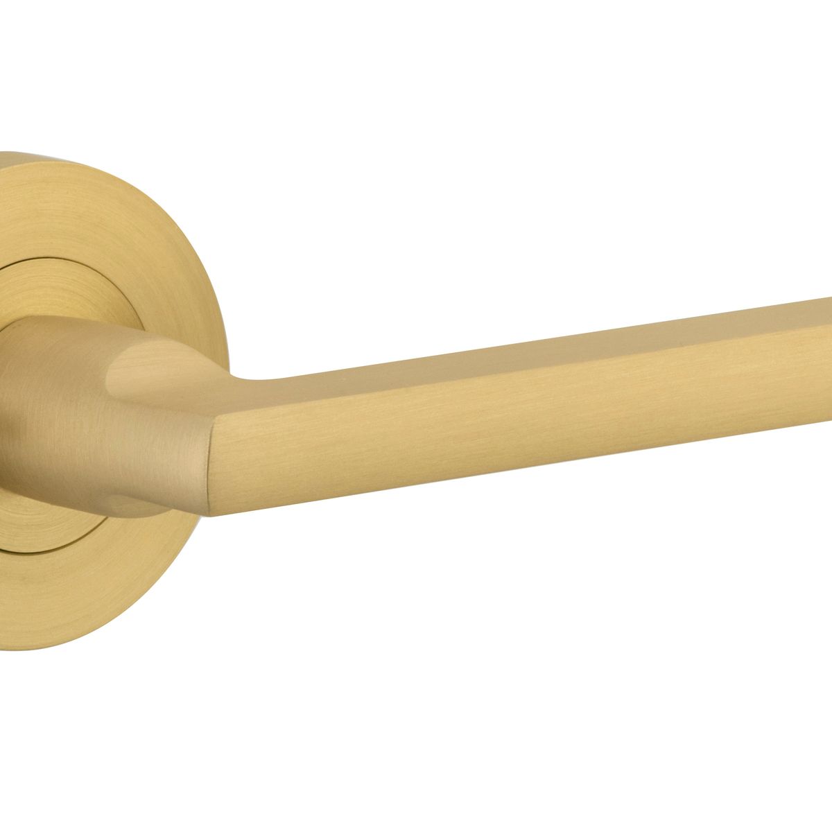 16274KIBPRIV60 - Baltimore Lever - Round Rose (Inbuilt Privacy) - Brushed Gold PVD - Privacy