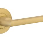16274KIBPRIV60 - Baltimore Lever - Round Rose (Inbuilt Privacy) - Brushed Gold PVD - Privacy
