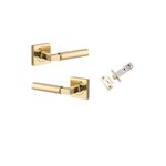 0410KPASS60 - Berlin Lever - Square Rose Passage Kit - Polished Brass - Passage