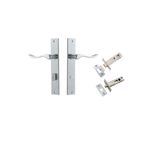 12420KPRIV60 - Stirling Lever - Rectangular Backplate Privacy Kit with Privacy Turn - Brushed Chrome - Privacy
