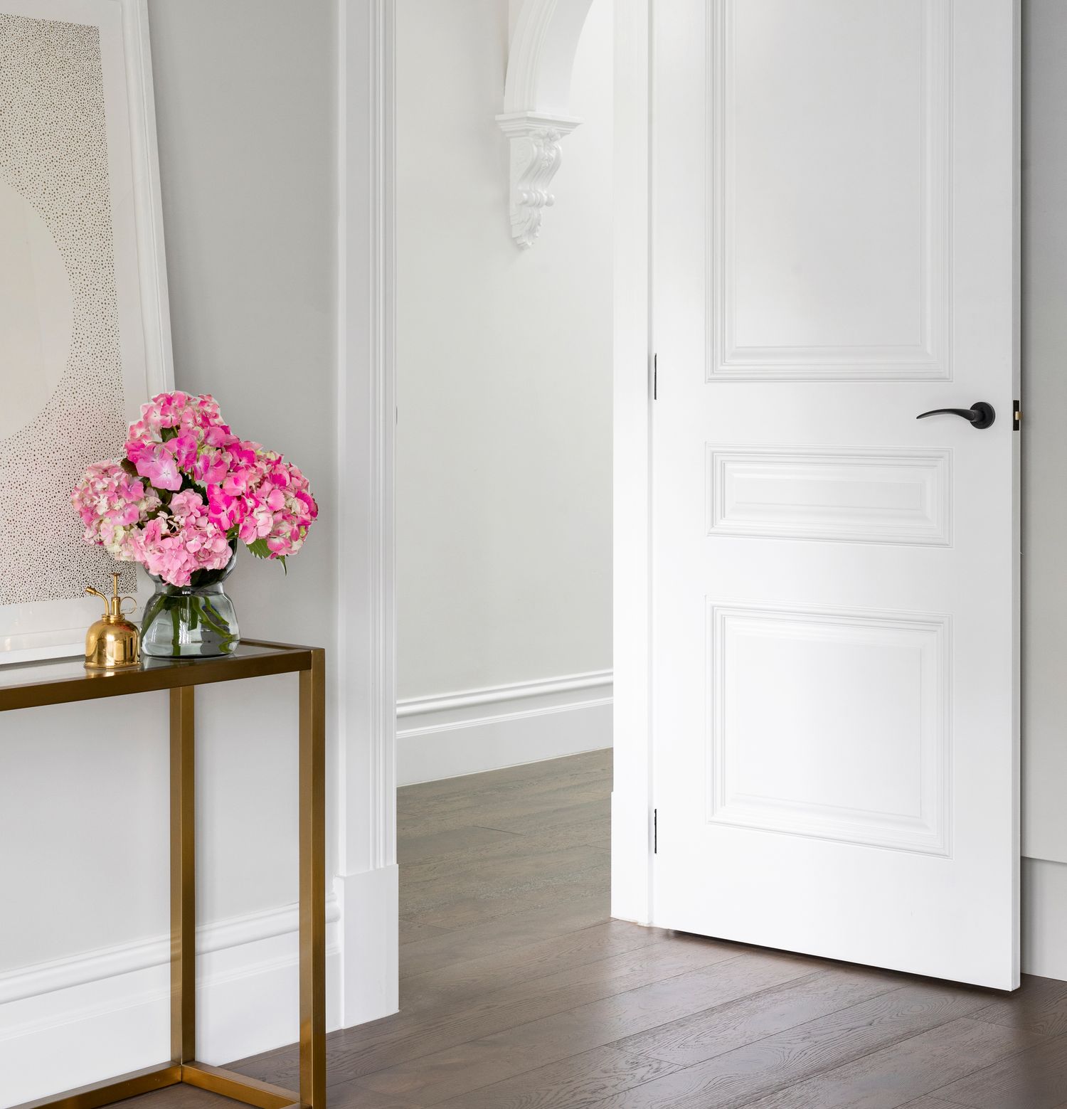 9221 - Oxford Lever - Round Rose - Signature Brass - Passage