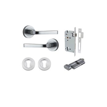 Annecy Lever - Round Rose Entrance Kit with Separate High Security Lock