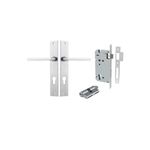 12202KENTR60KK - Baltimore Lever - Rectangular Backplate Entrance Kit with High Security Lock - Brushed Chrome - Entrance