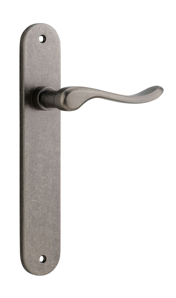 13924 - Stirling Lever - Oval Backplate - Distressed Nickel - Passage