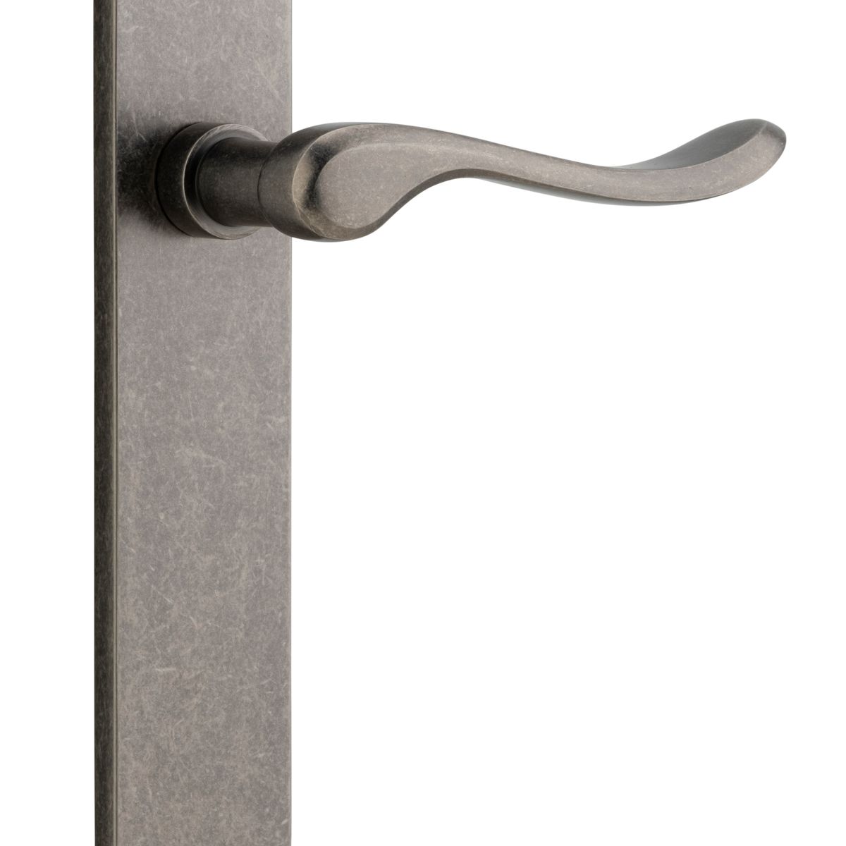 13924 - Stirling Lever - Oval Backplate - Distressed Nickel - Passage
