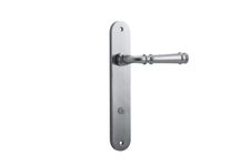 12230P85 - Verona Lever - Oval Backplate - Brushed Chrome - Privacy