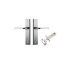 12244KPASS60 - Annecy Lever - Stepped Backplate Passage Kit - Brushed Chrome - Passage
