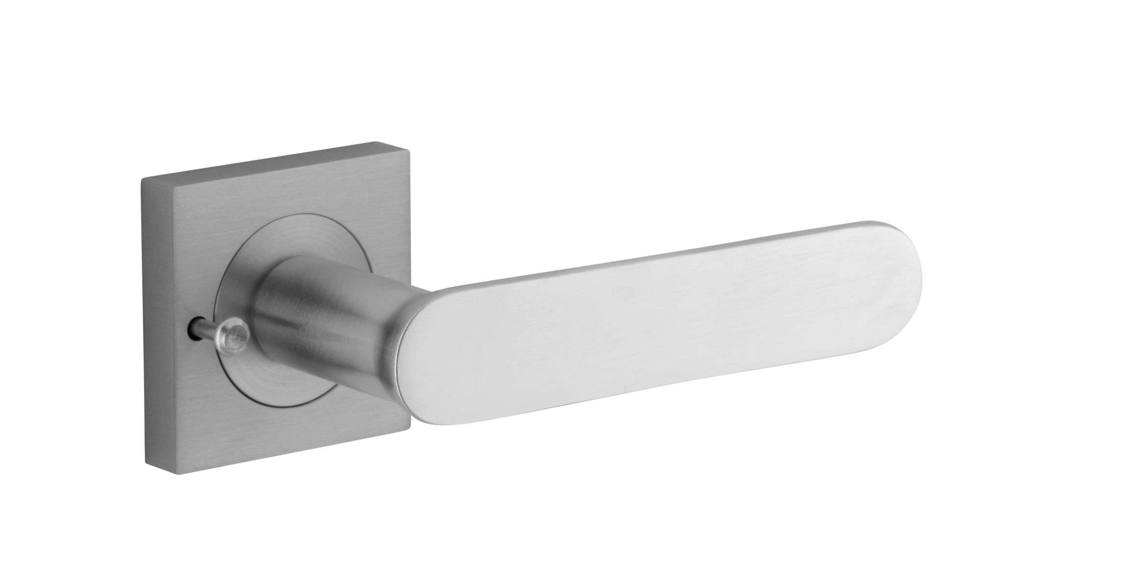 0405KIBPRIV60 - Bronte Lever - Square Rose Privacy Kit (Inbuilt Privacy) - Brushed Chrome - Privacy