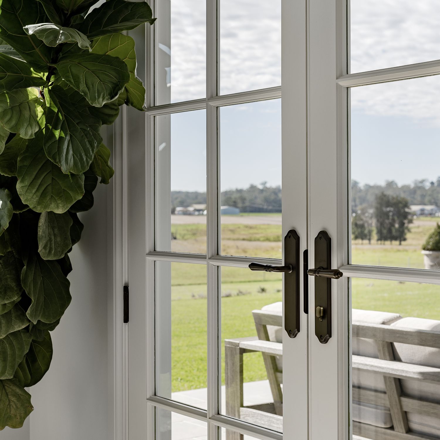 10218KPASS60 - Verona Lever - Shouldered Backplate Passage Kit - Polished Brass - Passage