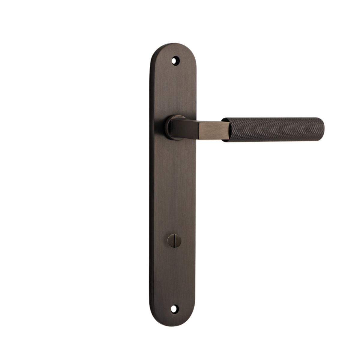 10768P85 - Brunswick Lever - Oval Backplate - Signature Brass - Privacy