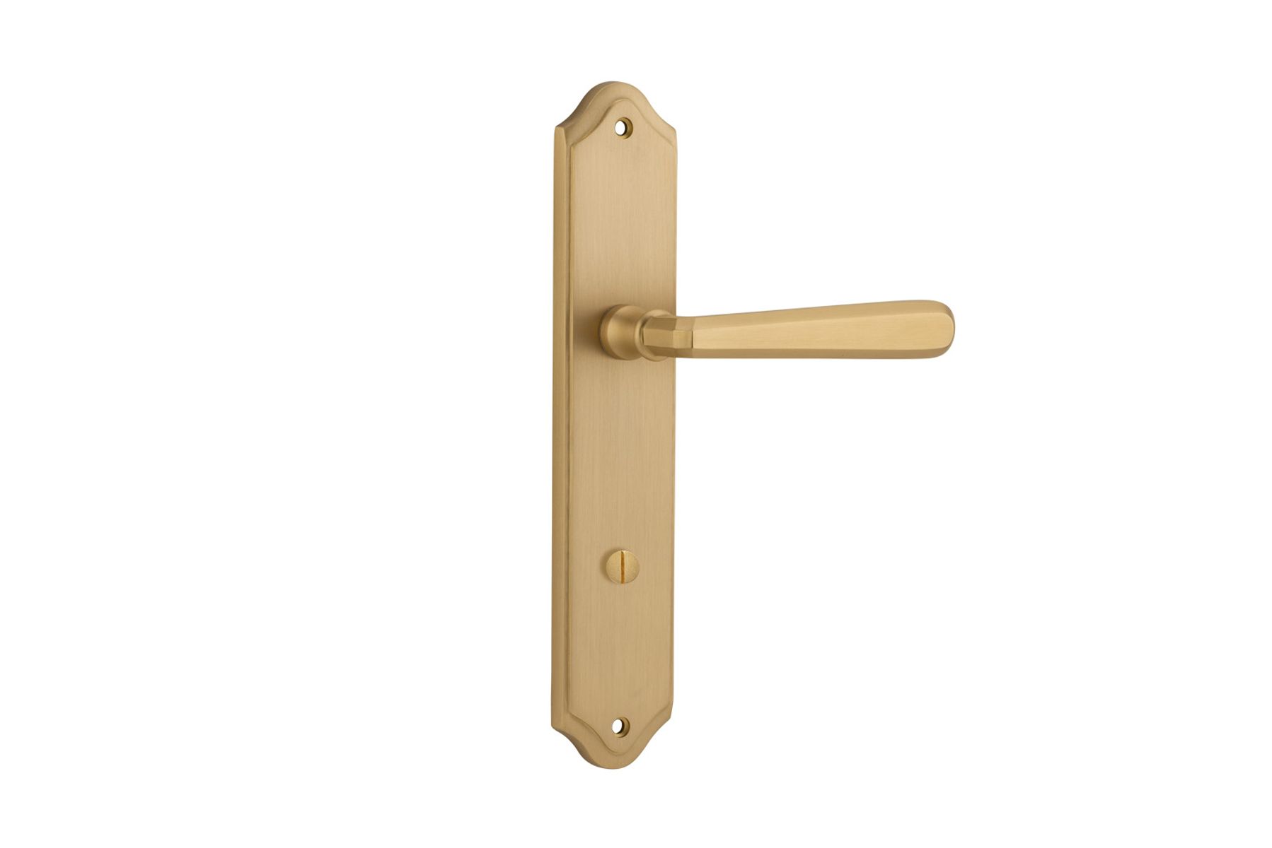 15374P85 - Copenhagen Lever - Shouldered Backplate - Brushed Brass - Privacy