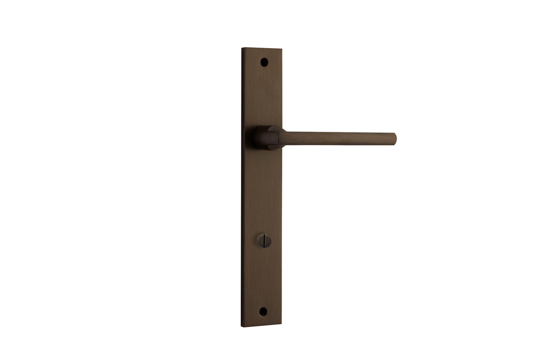 10702P85 - Baltimore Lever - Rectangular Backplate - Signature Brass - Privacy