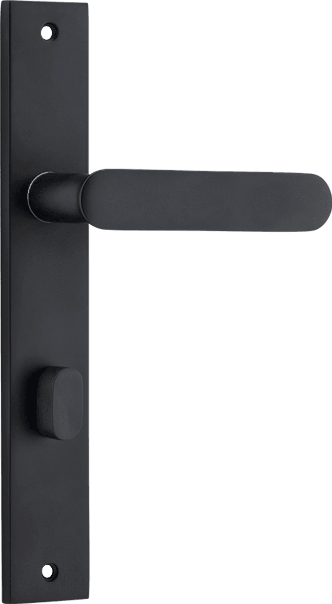 12748P85 - Bronte Lever - Rectangular Backplate - Matt Black - Privacy