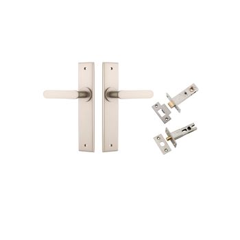 Bronte Lever - Chamfered Backplate Privacy Kit with Privacy Turn