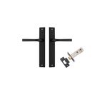 12708KPASS60 - Annecy Lever - Rectangular Backplate Passage Kit - Matt Black - Passage