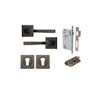 0391KENTR60KK - Annecy Lever - Square Rose Entrance Kit with Separate High Security Lock - Signature Brass - Entrance